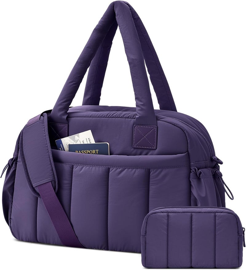 oscaurt Gym Bag for Women Lightweight Duffle Bag for Travel with Toiletry Pouch Water Resistant Carry On Weekender Overnight Duffel - Image 1
